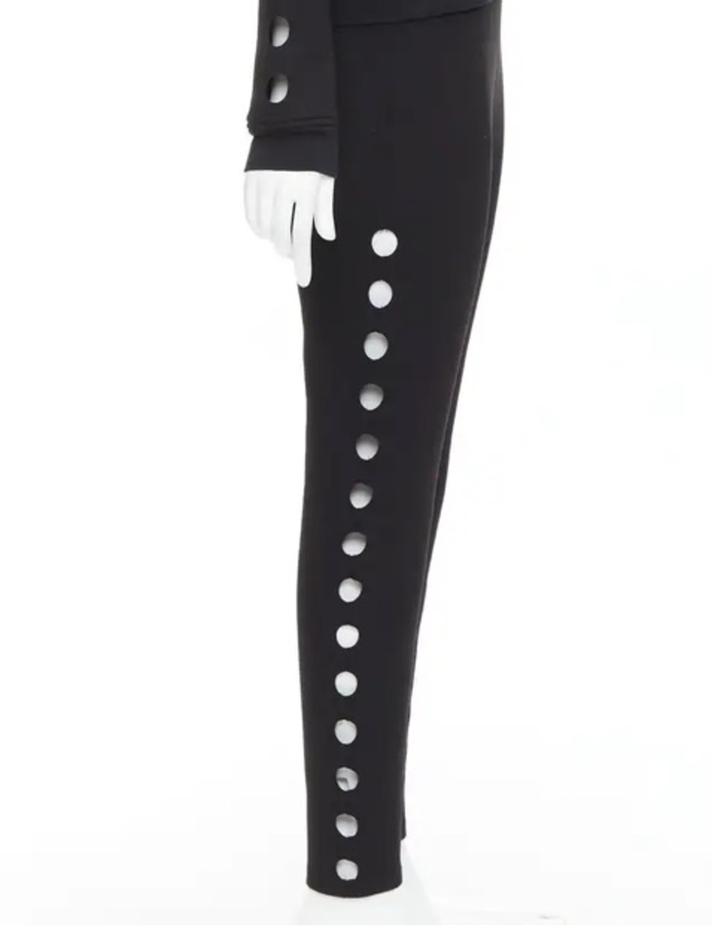 Opening Ceremony NWT Black cut out Neoprene Laser Cut hole pants